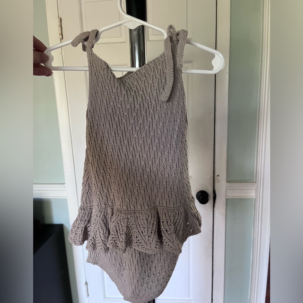 Baby girl sweater romper